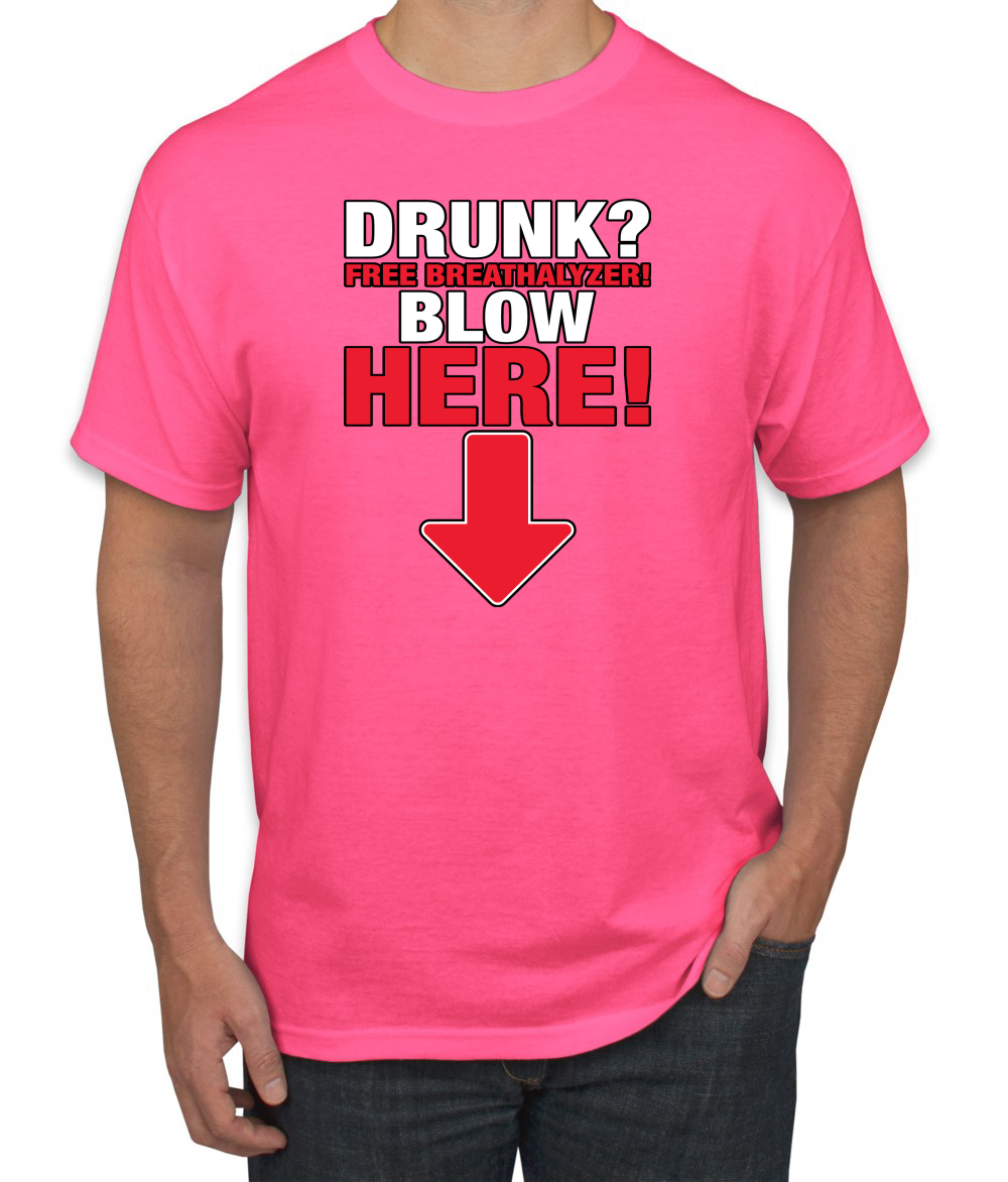 ¡Almímetro gratis! Camiseta Blow Here Humor para hombre - Imagen 12 de 27