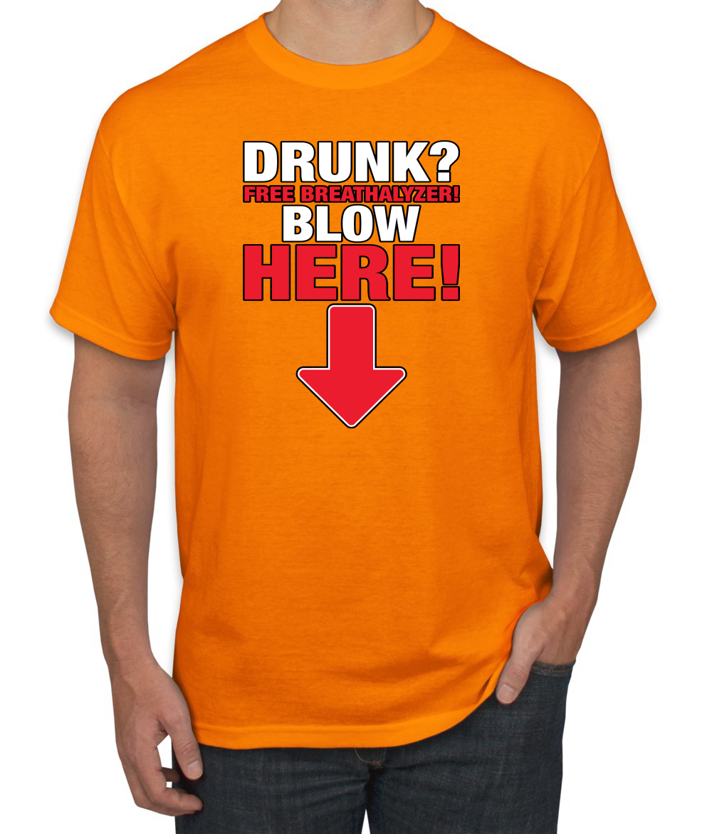 ¡Almímetro gratis! Camiseta Blow Here Humor para hombre - Imagen 13 de 27