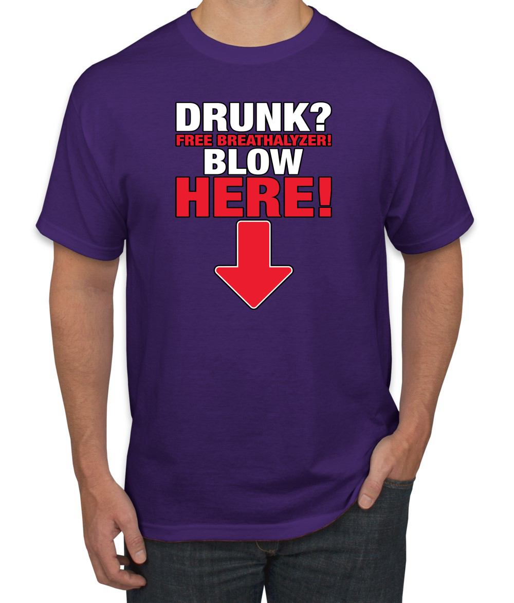¡Almímetro gratis! Camiseta Blow Here Humor para hombre - Imagen 14 de 27