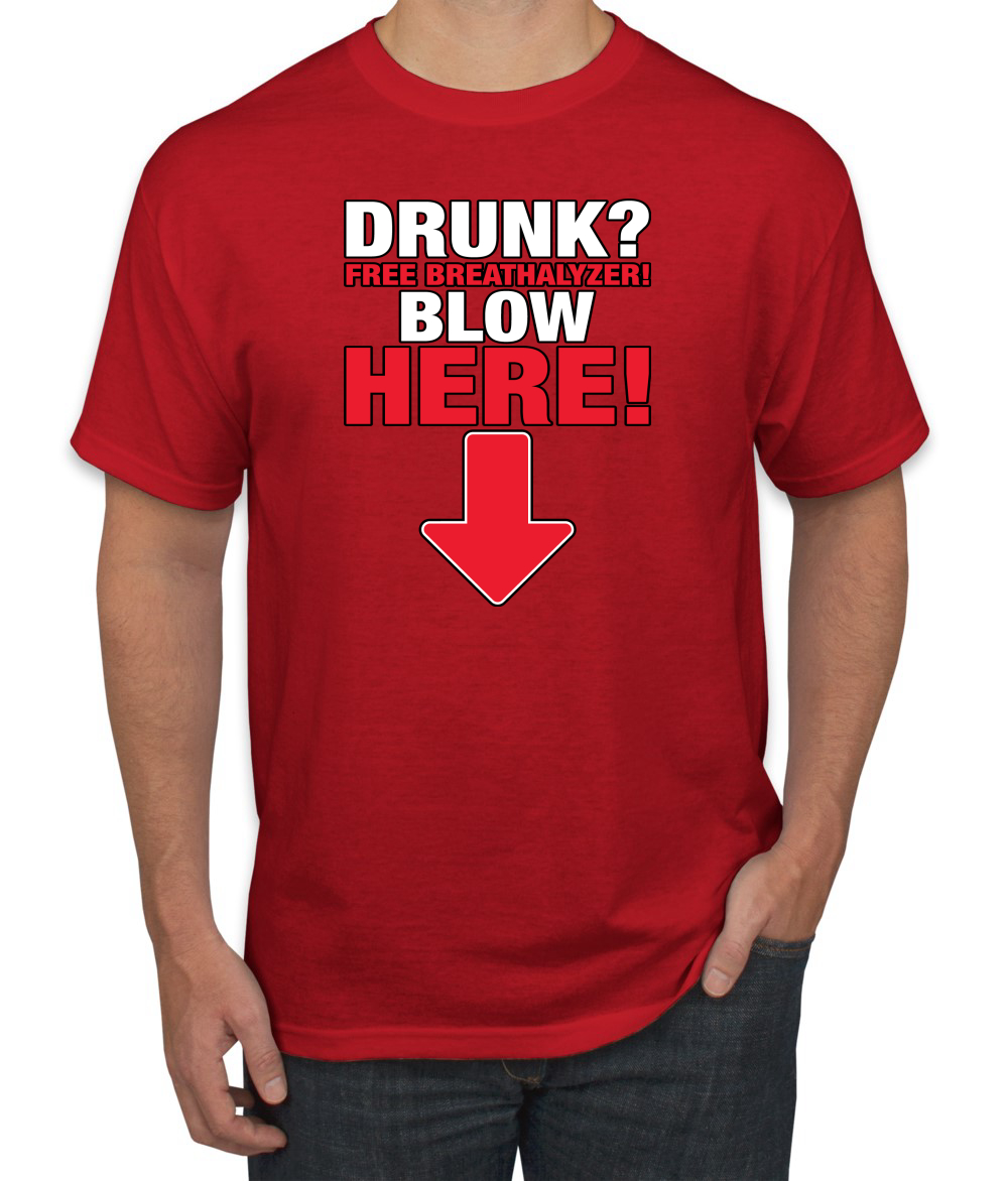 ¡Almímetro gratis! Camiseta Blow Here Humor para hombre - Imagen 15 de 27