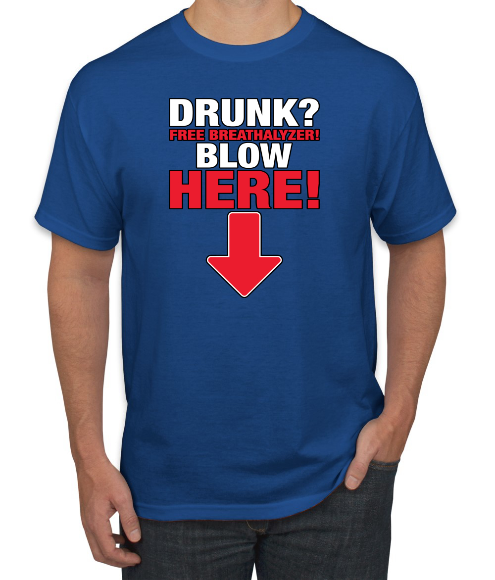 ¡Almímetro gratis! Camiseta Blow Here Humor para hombre - Imagen 16 de 27