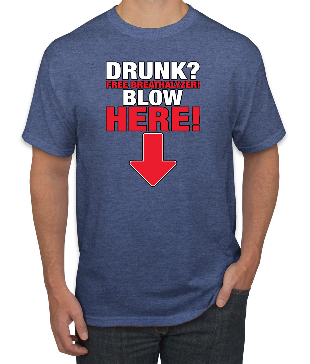 ¡Almímetro gratis! Camiseta Blow Here Humor para hombre - Imagen 17 de 27