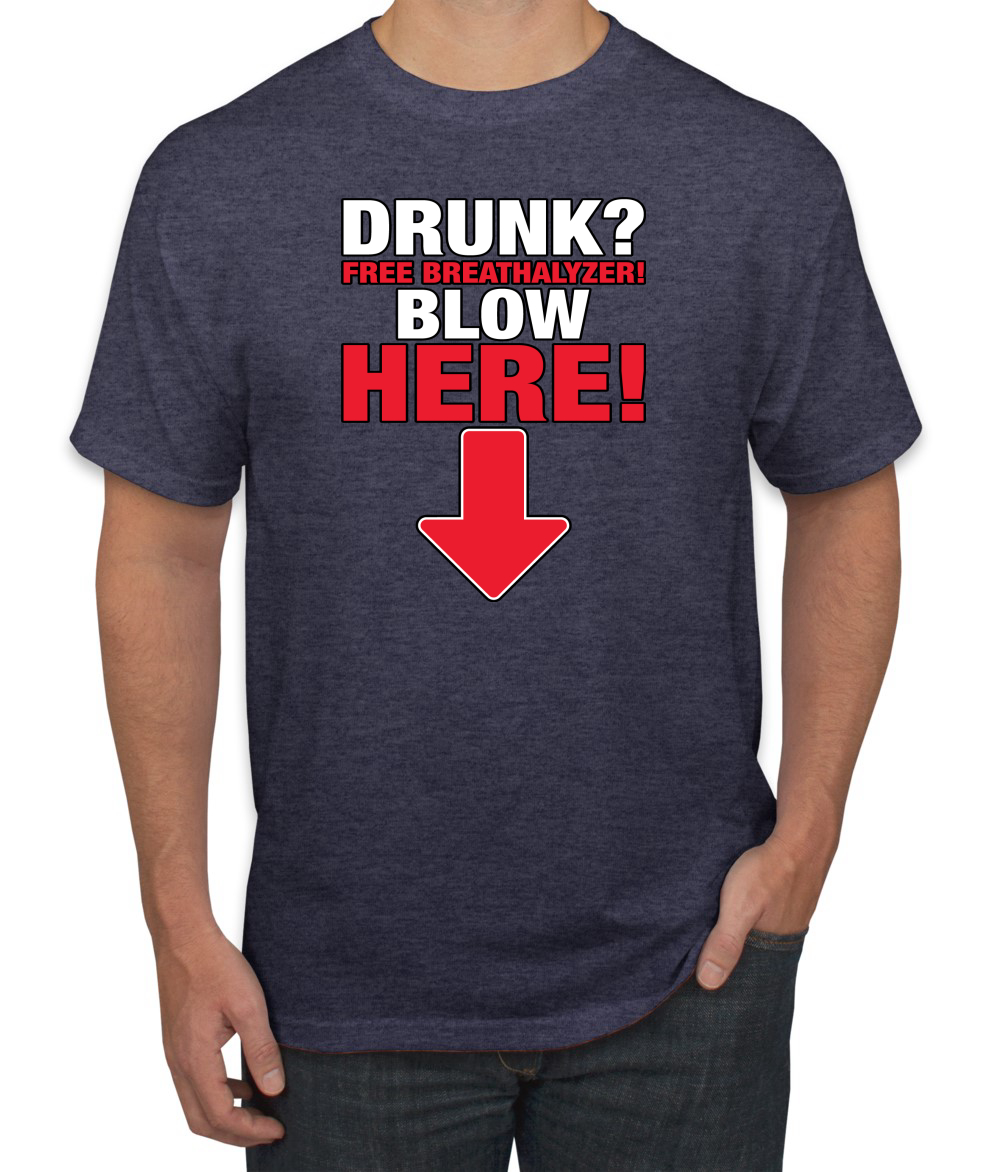 ¡Almímetro gratis! Camiseta Blow Here Humor para hombre - Imagen 18 de 27