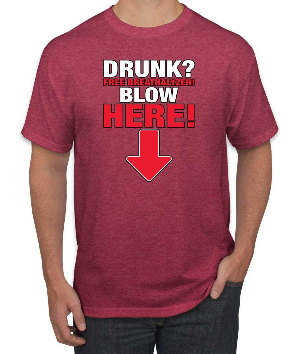 ¡Almímetro gratis! Camiseta Blow Here Humor para hombre - Imagen 19 de 27