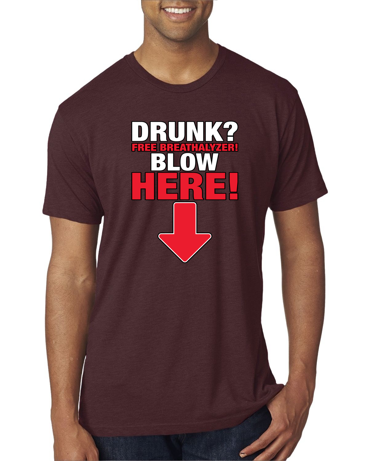 ¡Almímetro gratis! Camiseta Blow Here Humor Hombre Premium Tri Blend - Imagen 12 de 16