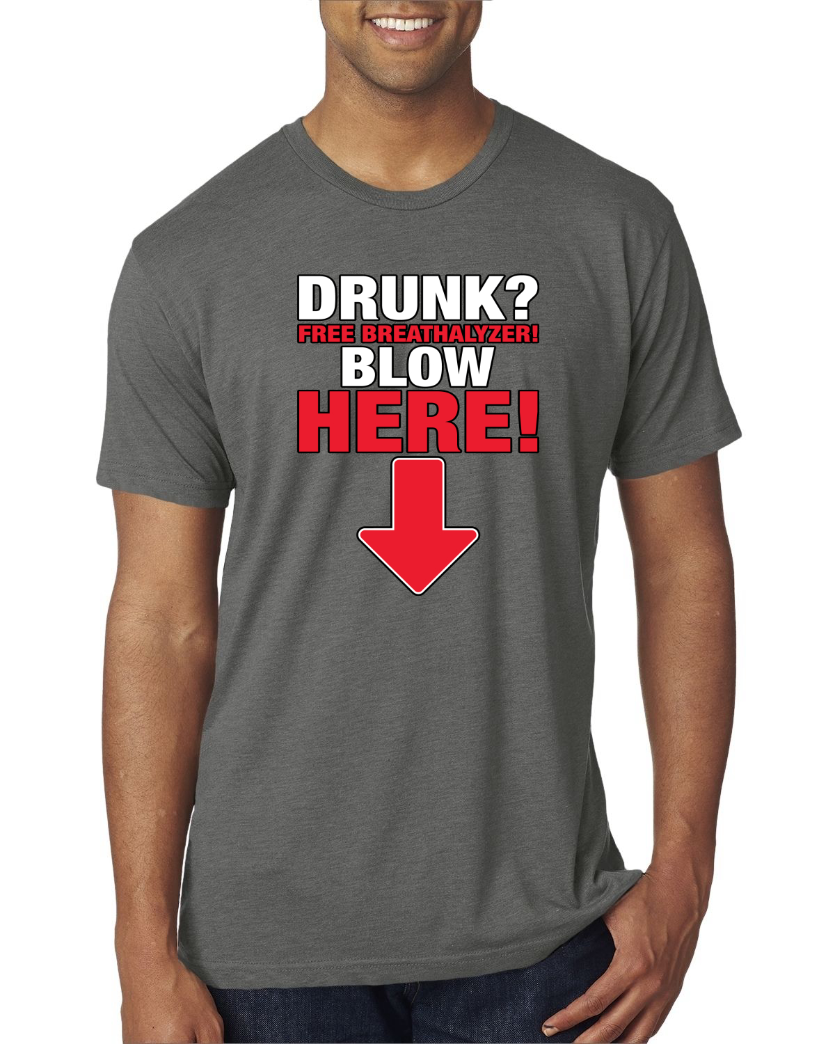 ¡Almímetro gratis! Camiseta Blow Here Humor Hombre Premium Tri Blend - Imagen 14 de 16