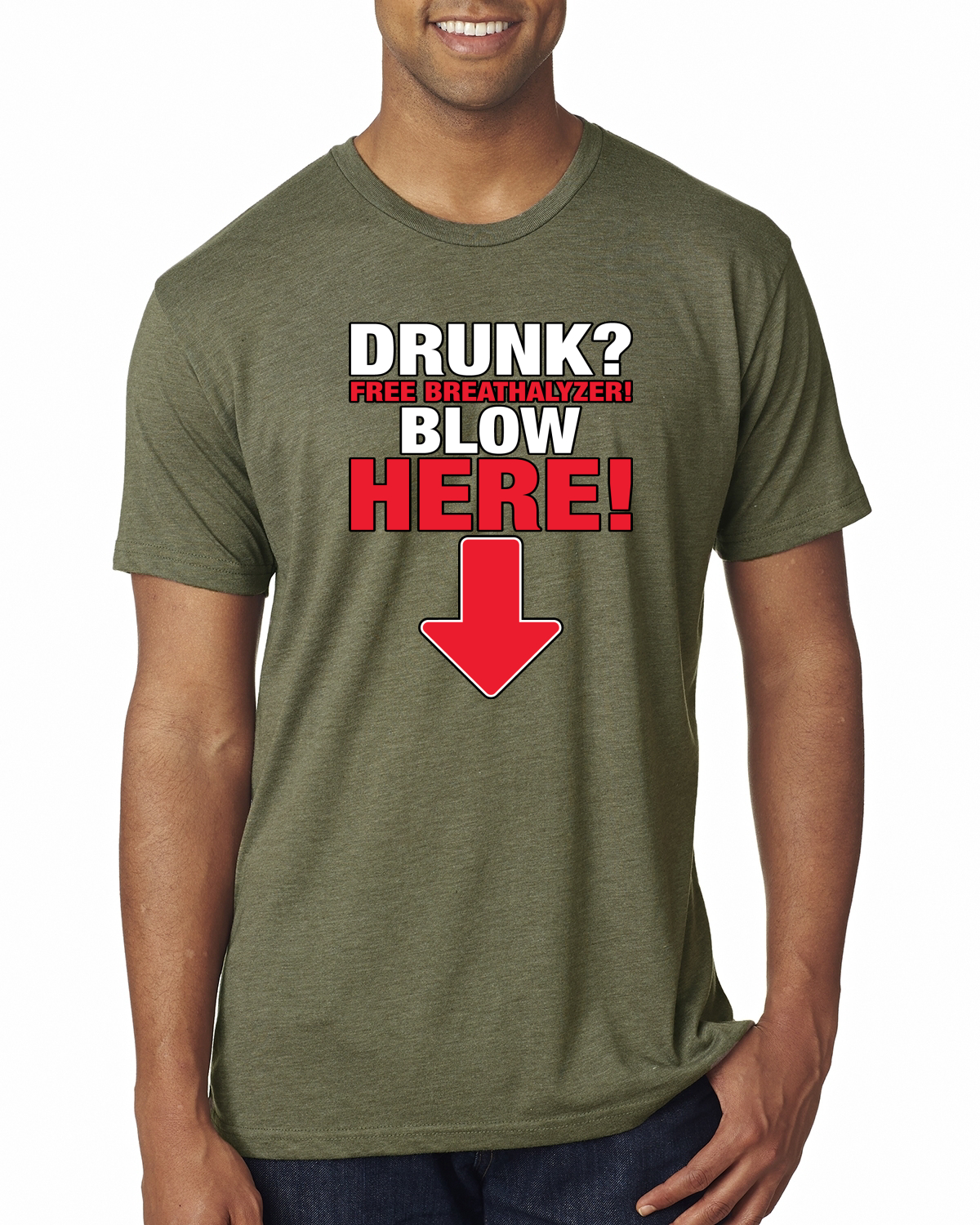 ¡Almímetro gratis! Camiseta Blow Here Humor Hombre Premium Tri Blend - Imagen 11 de 16