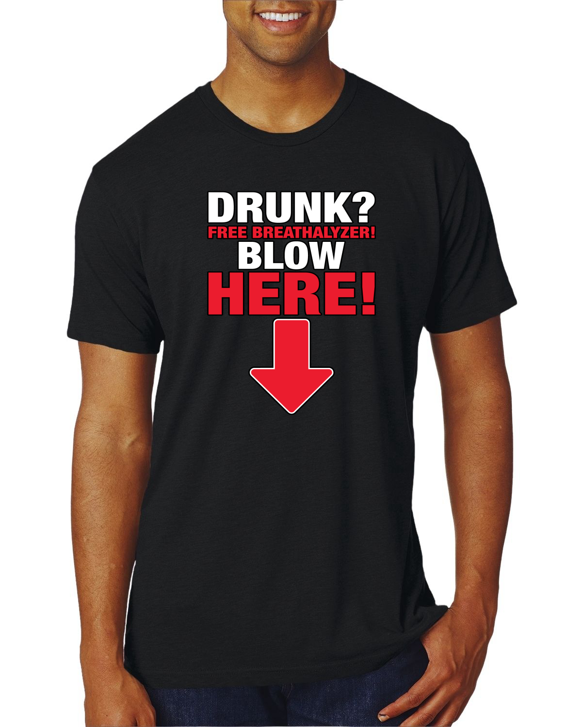 ¡Almímetro gratis! Camiseta Blow Here Humor Hombre Premium Tri Blend - Imagen 13 de 16