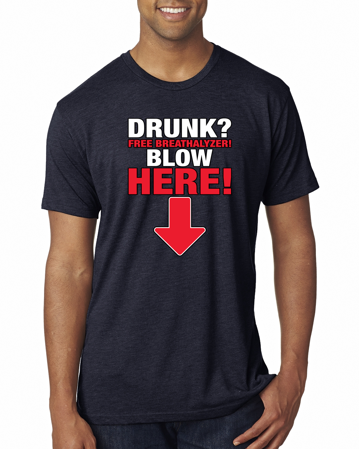 ¡Almímetro gratis! Camiseta Blow Here Humor Hombre Premium Tri Blend - Imagen 7 de 16