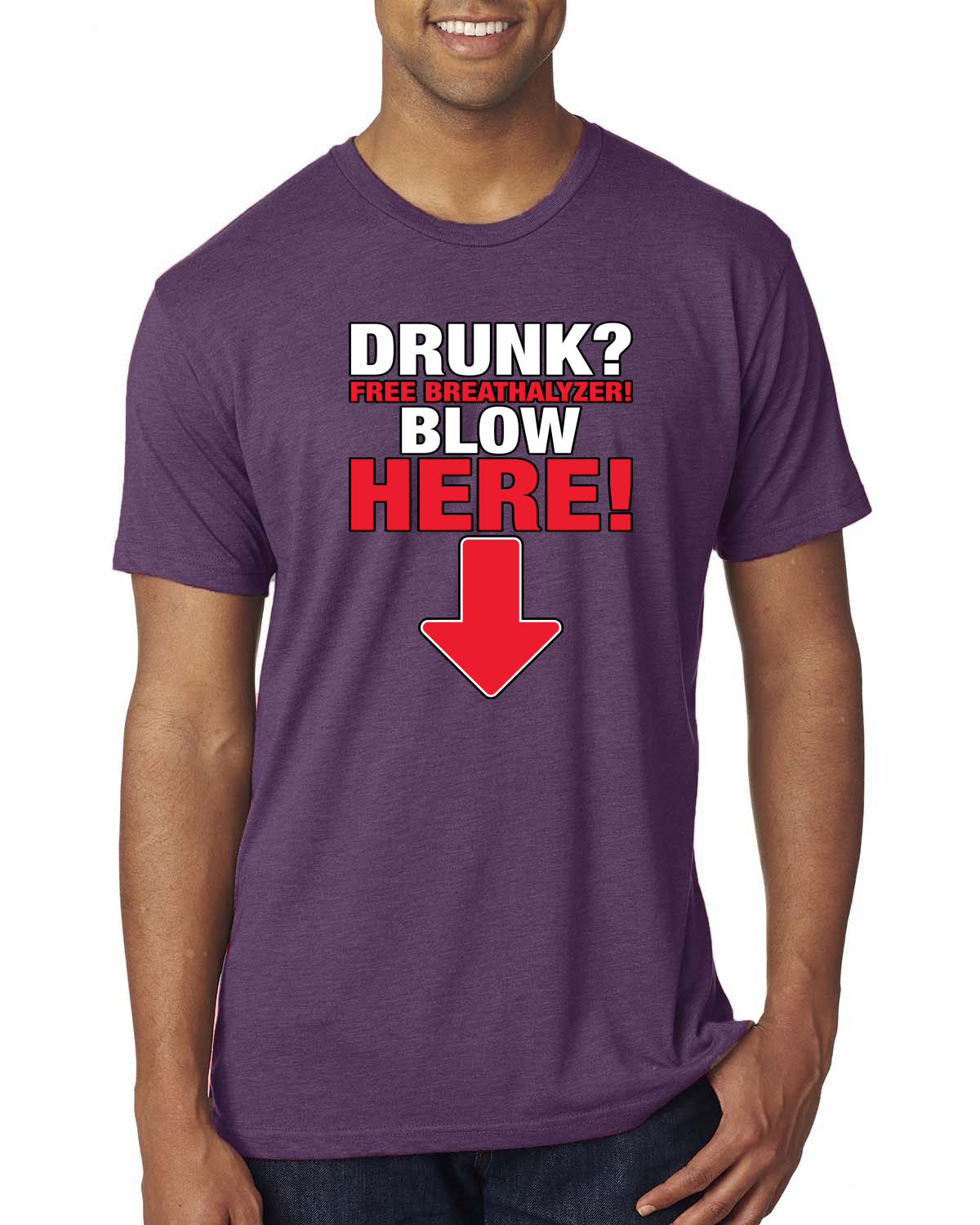 ¡Almímetro gratis! Camiseta Blow Here Humor Hombre Premium Tri Blend - Imagen 8 de 16