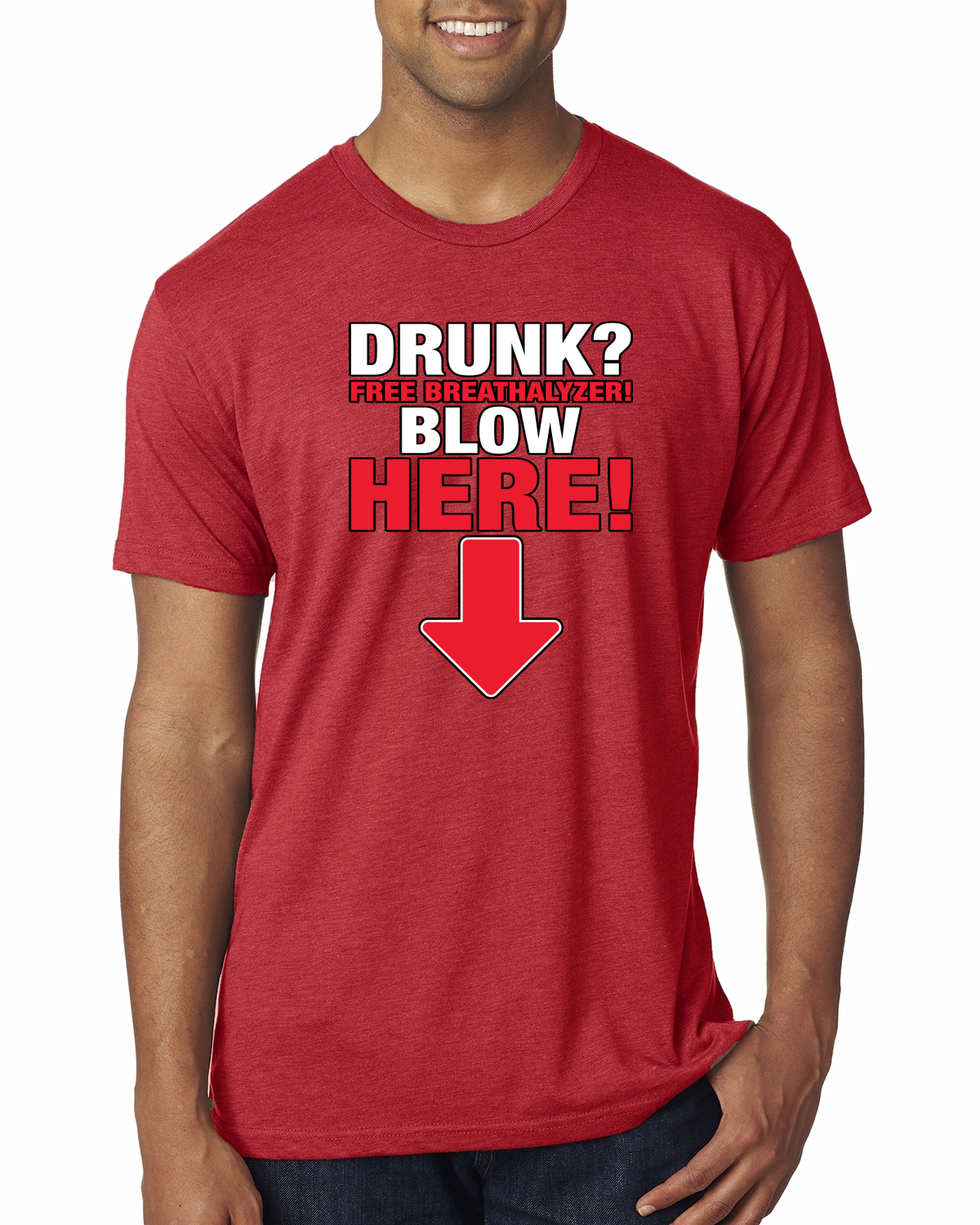 ¡Almímetro gratis! Camiseta Blow Here Humor Hombre Premium Tri Blend - Imagen 9 de 16