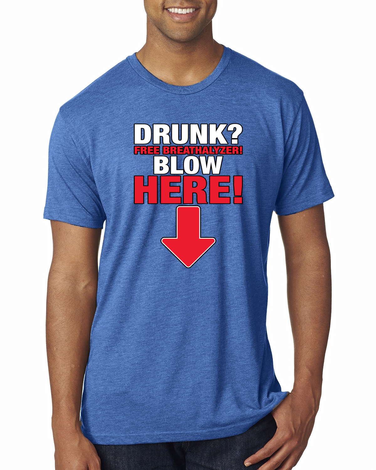 ¡Almímetro gratis! Camiseta Blow Here Humor Hombre Premium Tri Blend - Imagen 10 de 16