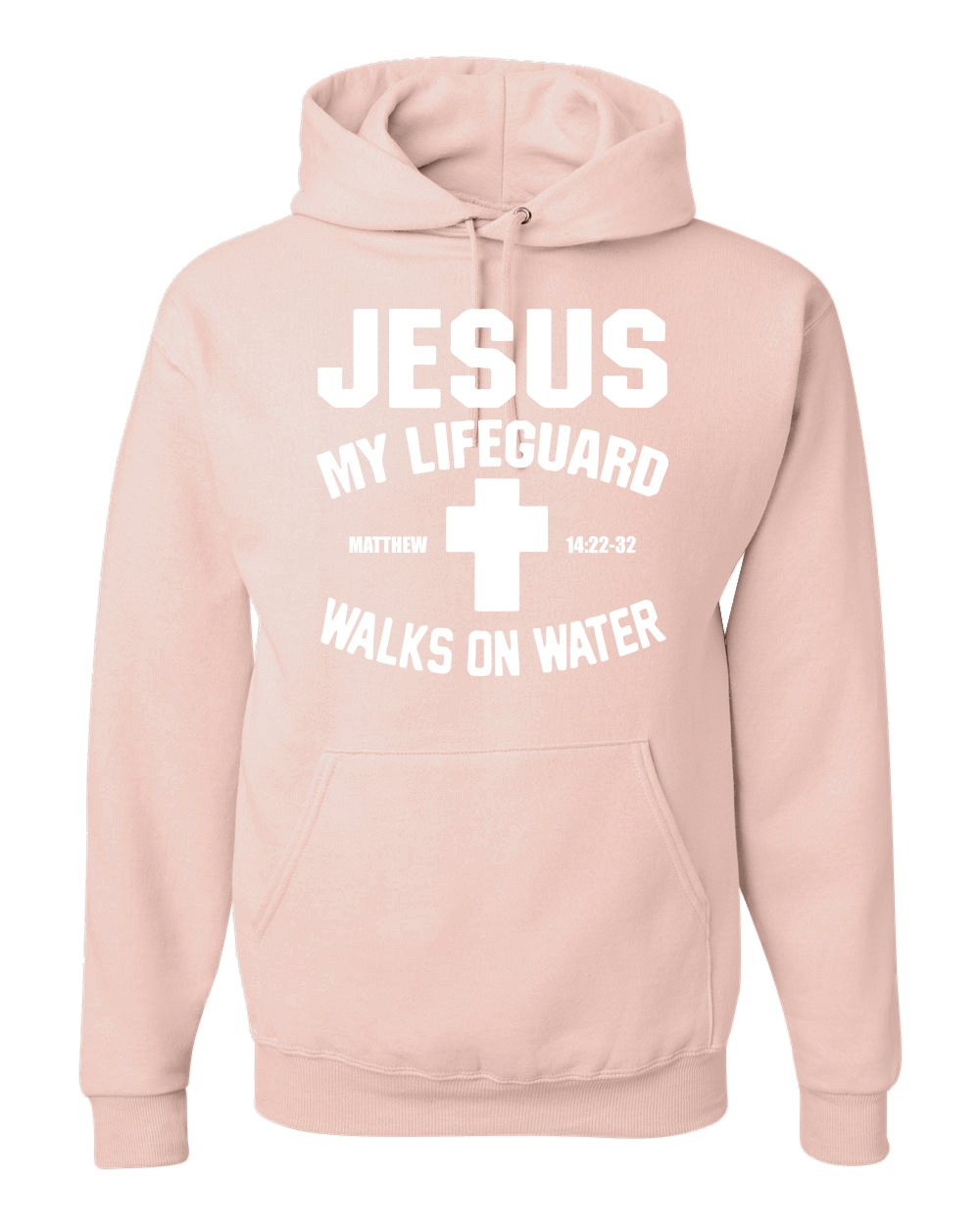 Jesus My Lifeguard Walks on Water Matthew 14:22l Unisex Hoodie Sweatshirt - Picture 27 of 27