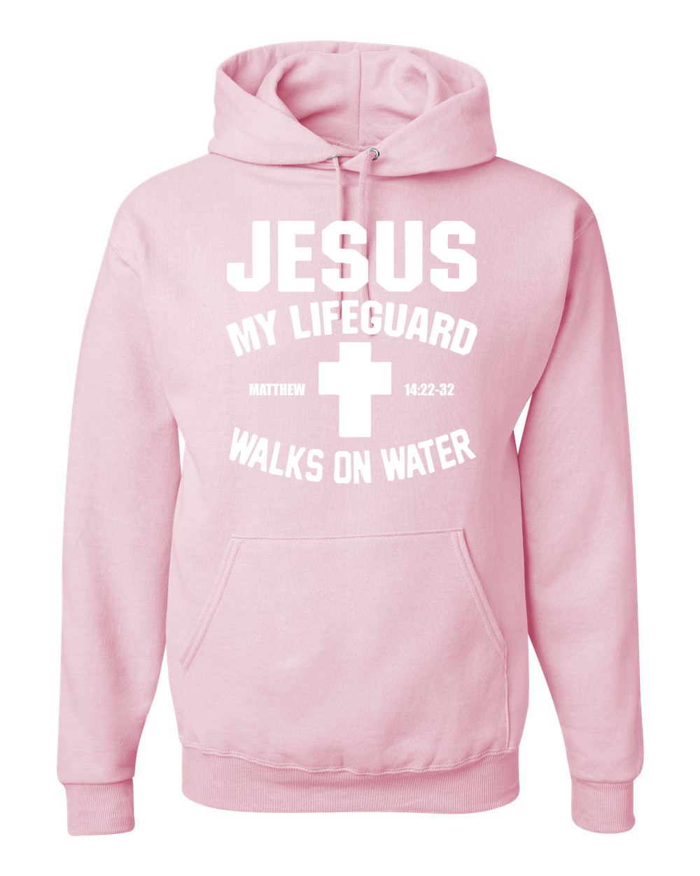 Jesus My Lifeguard Walks on Water Matthew 14:22l Unisex Hoodie Sweatshirt - Picture 9 of 27