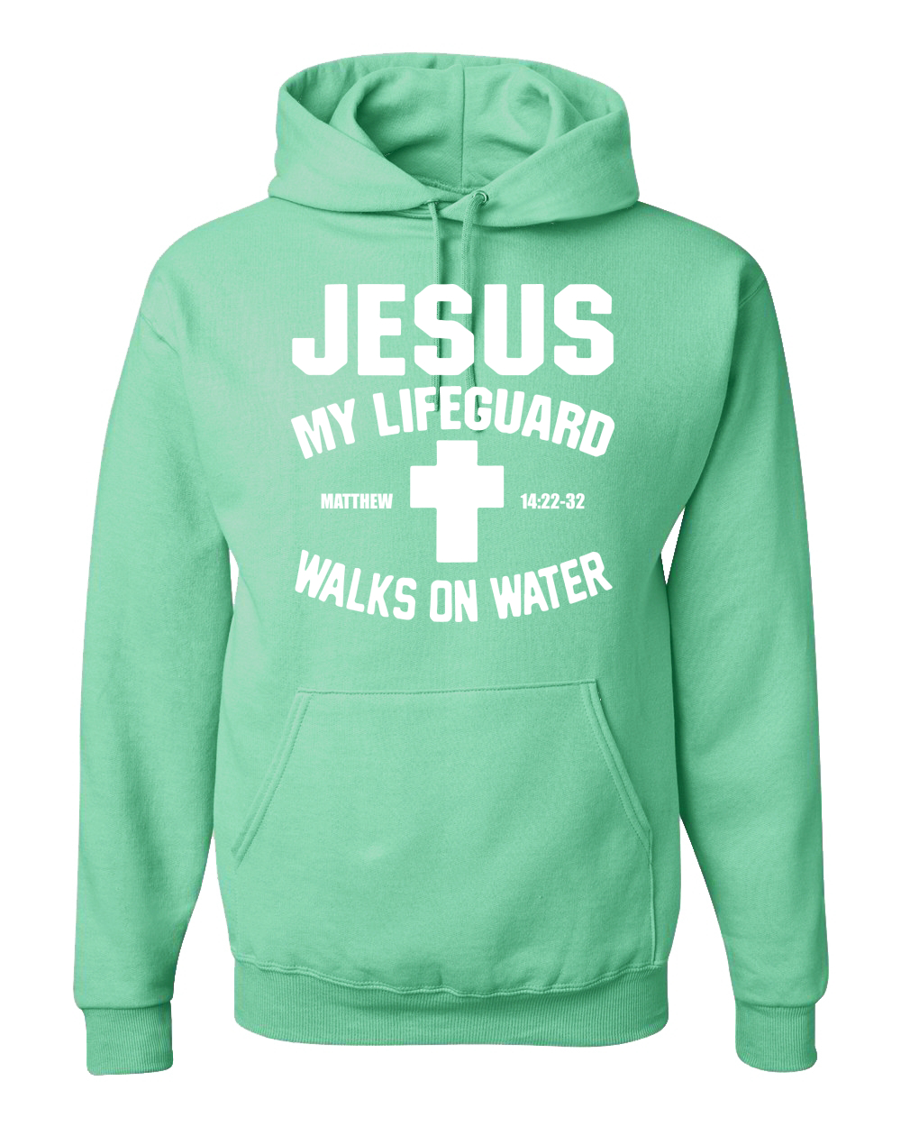 Jesus My Lifeguard Walks on Water Matthew 14:22l Unisex Hoodie Sweatshirt - Picture 23 of 27