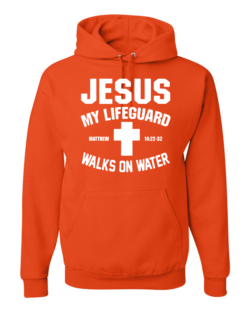 Jesus My Lifeguard Walks on Water Matthew 14:22l Unisex Hoodie Sweatshirt - Picture 13 of 27