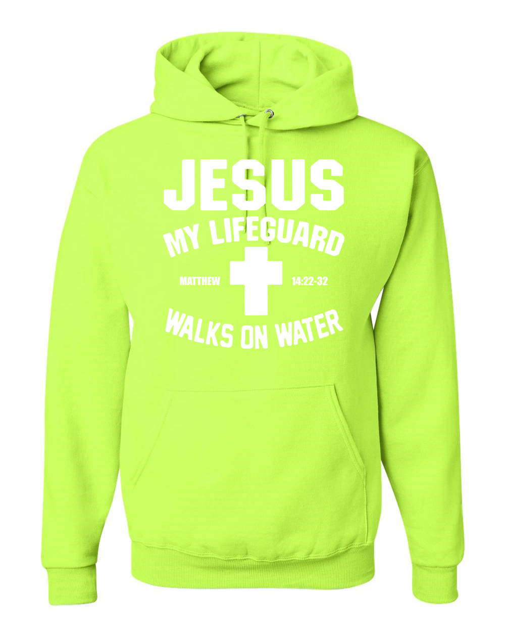 Jesus My Lifeguard Walks on Water Matthew 14:22l Unisex Hoodie Sweatshirt - Picture 22 of 27