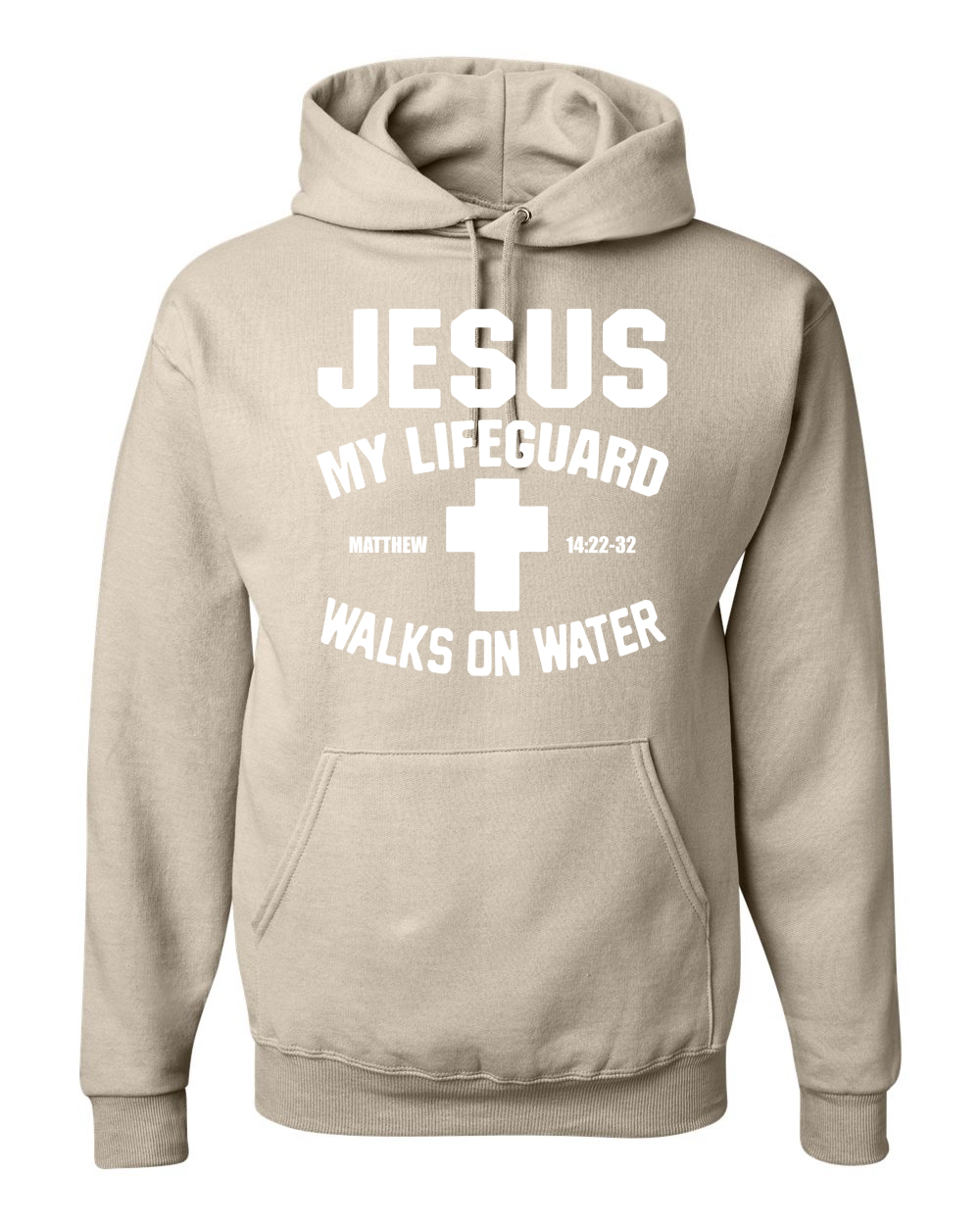 Jesus My Lifeguard Walks on Water Matthew 14:22l Unisex Hoodie Sweatshirt - Picture 25 of 27