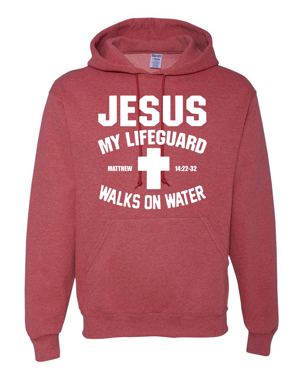 Jesus My Lifeguard Walks on Water Matthew 14:22l Unisex Hoodie Sweatshirt - Picture 19 of 27