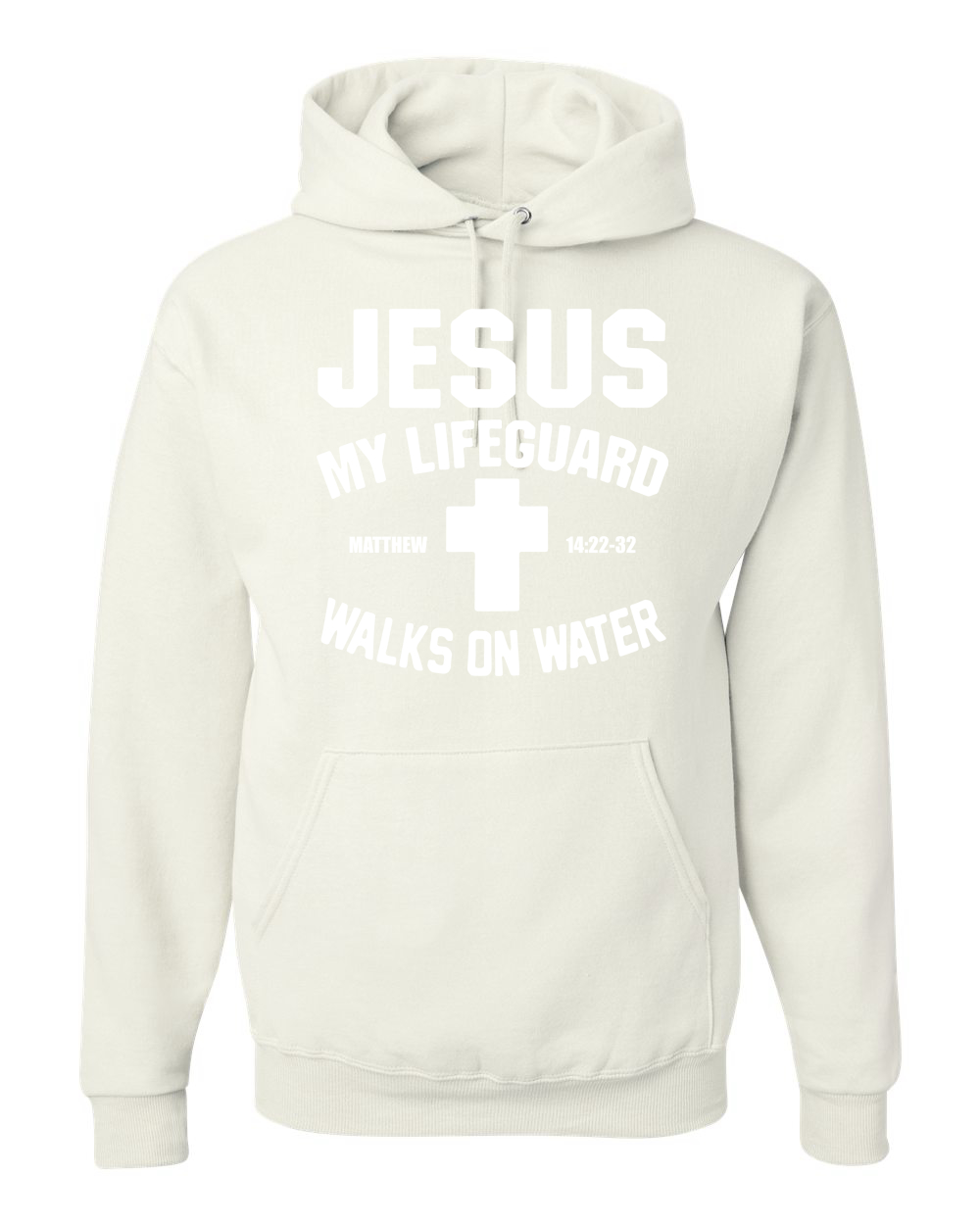 Jesus My Lifeguard Walks on Water Matthew 14:22l Unisex Hoodie Sweatshirt - Picture 20 of 27