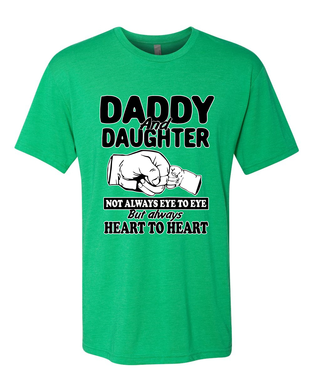 Daddy And Daughter Always Heart To Heart Men Premium Tri Blend Tshirt - Picture 3 of 8