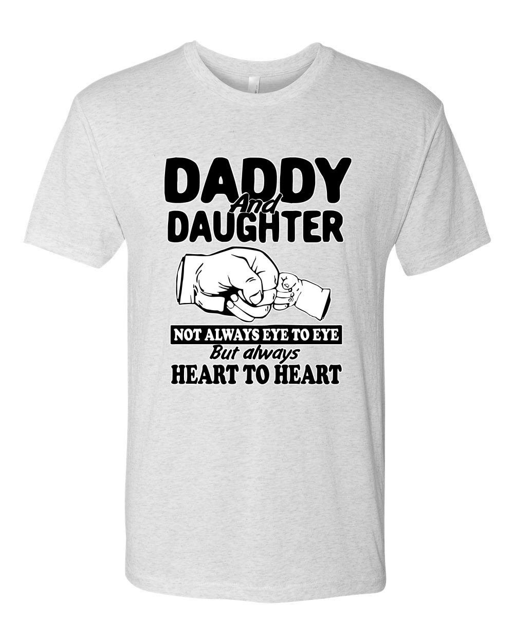 Daddy And Daughter Always Heart To Heart Men Premium Tri Blend Tshirt - Picture 4 of 8