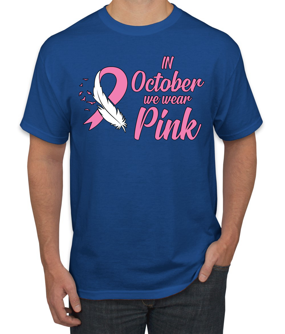 En Octubre We Wear Camiseta Rosa Concientización sobre el Cáncer de Mama Hombres - Imagen 21 de 25