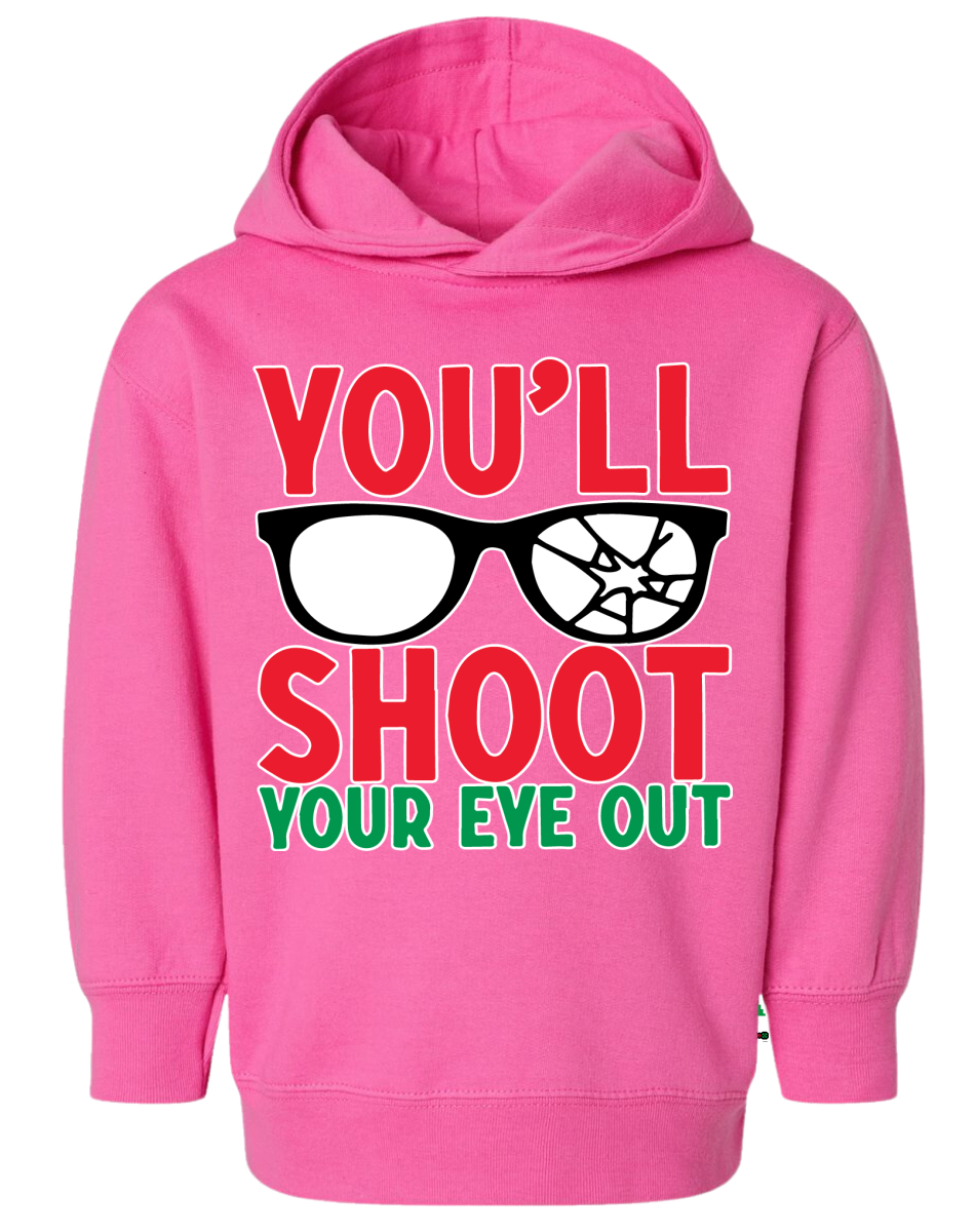 Sudadera con capucha polar You'll Shoot Your Eye Out Navidad para niños pequeños - Imagen 7 de 7