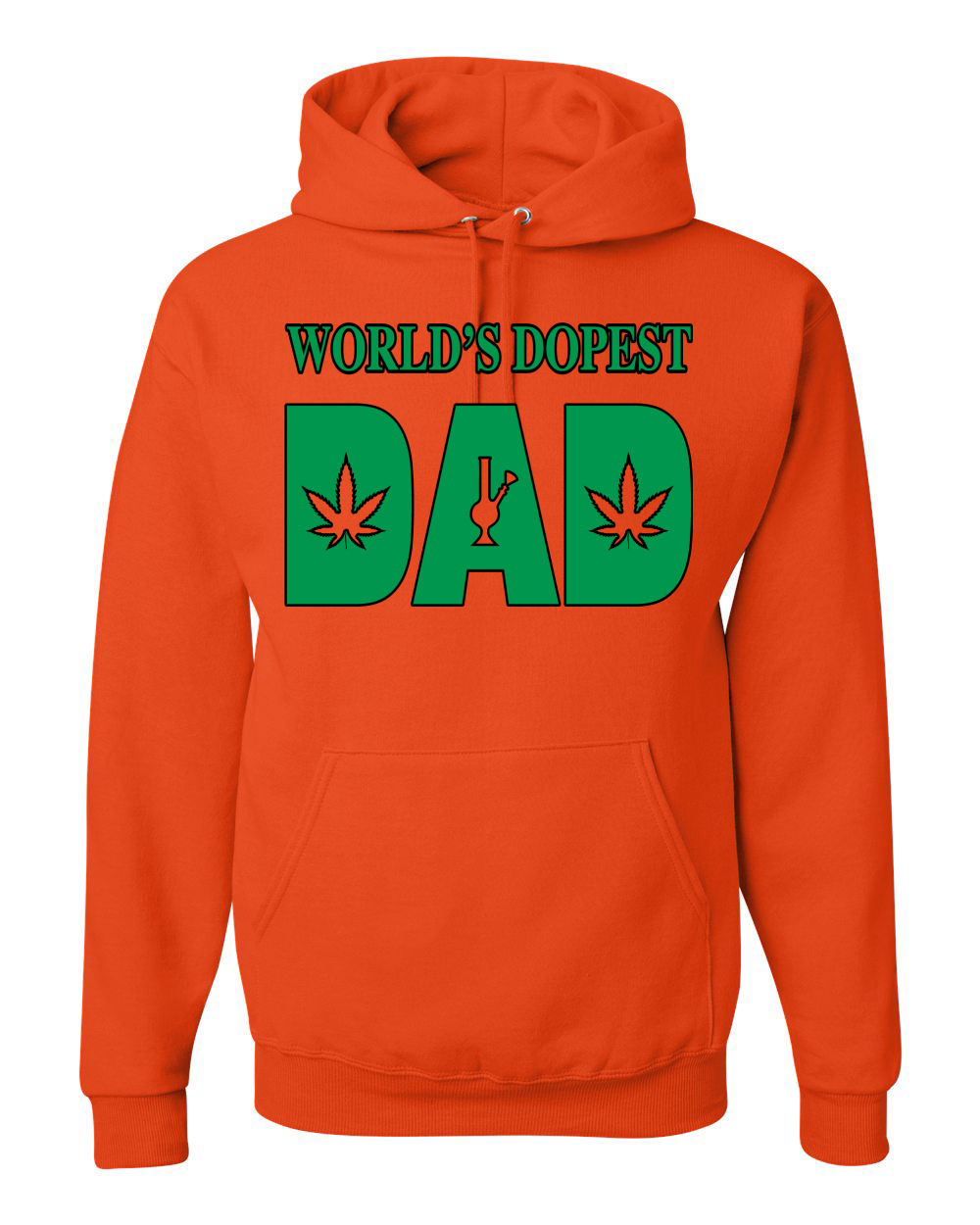 Worlds Dopest Dad Marijuana Bong Weed Unisex Graphic Hoodie Sweatshirt