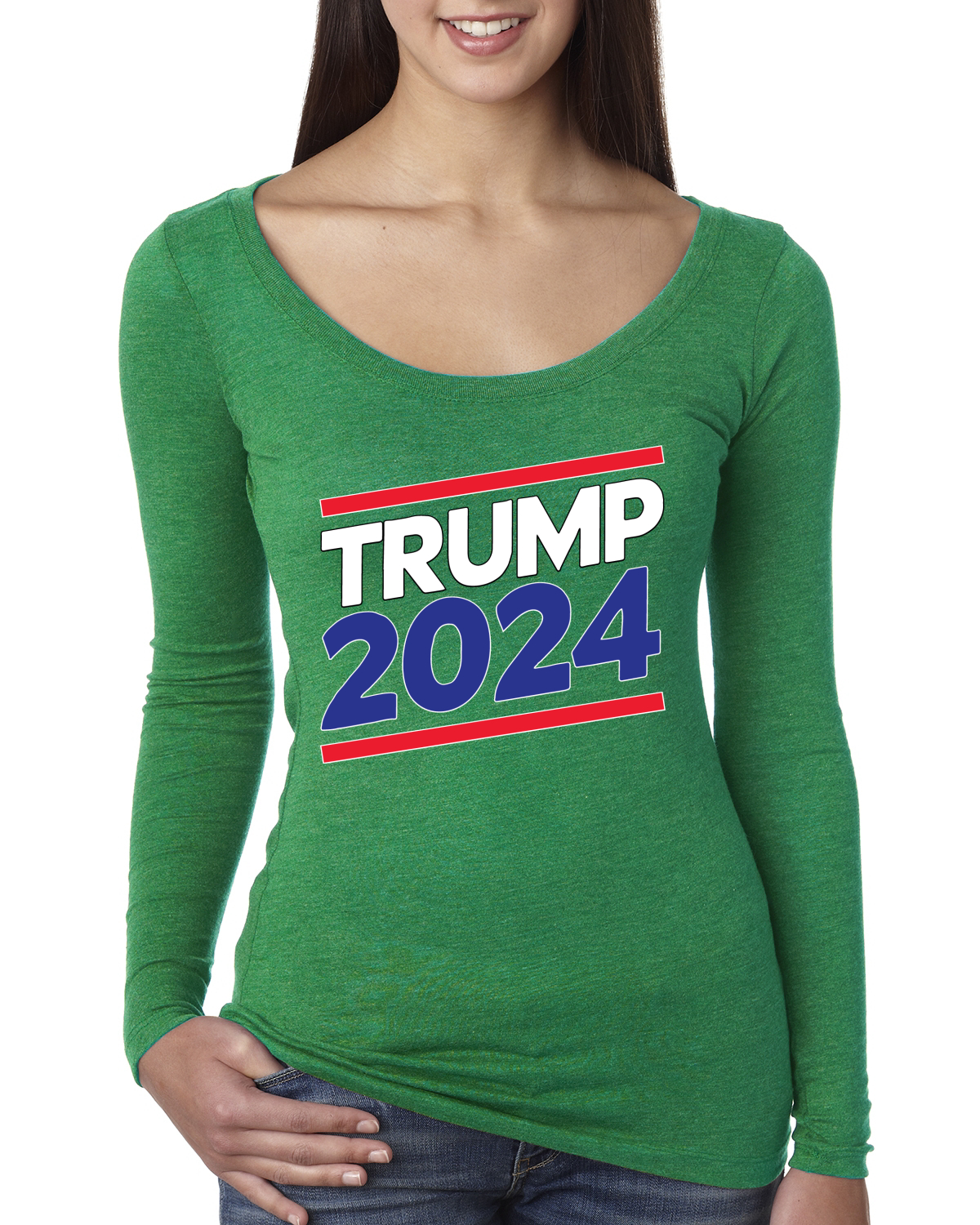 Trump 2024 Election President Political Womens Scoop Long Sleeve Top eBay