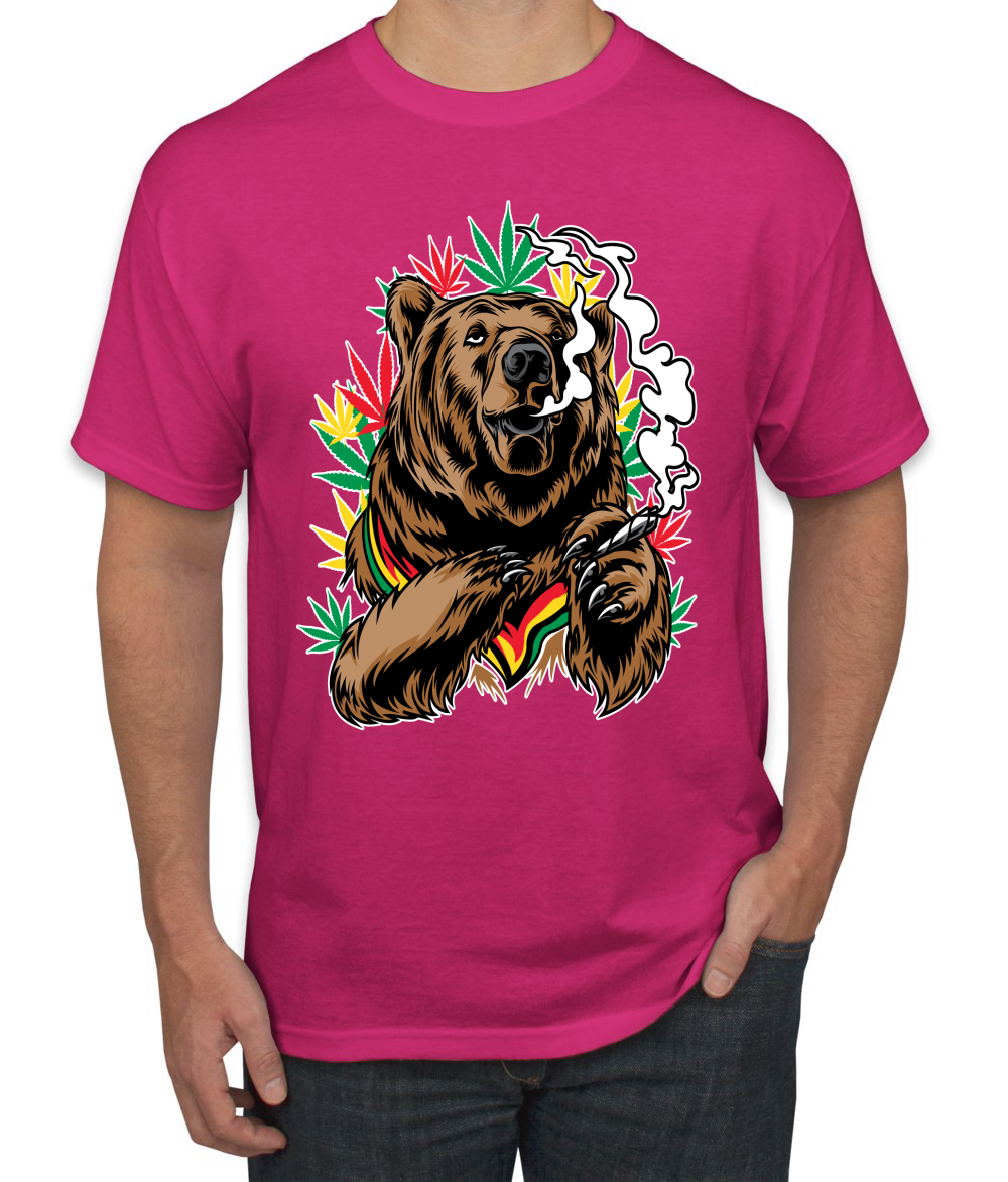 Camiseta gráfica para hombre Bear Rasta colores fumar marihuana hierba - Imagen 6 de 26