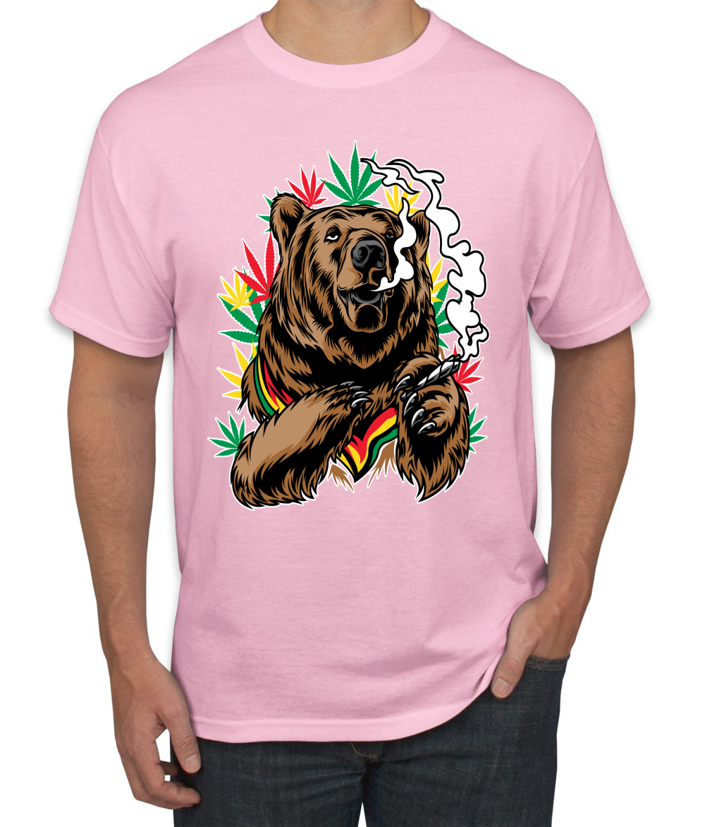 Camiseta gráfica para hombre Bear Rasta colores fumar marihuana hierba - Imagen 12 de 26