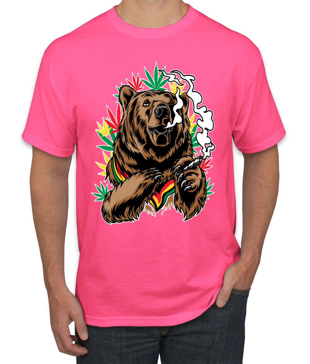 Camiseta gráfica para hombre Bear Rasta colores fumar marihuana hierba - Imagen 17 de 26
