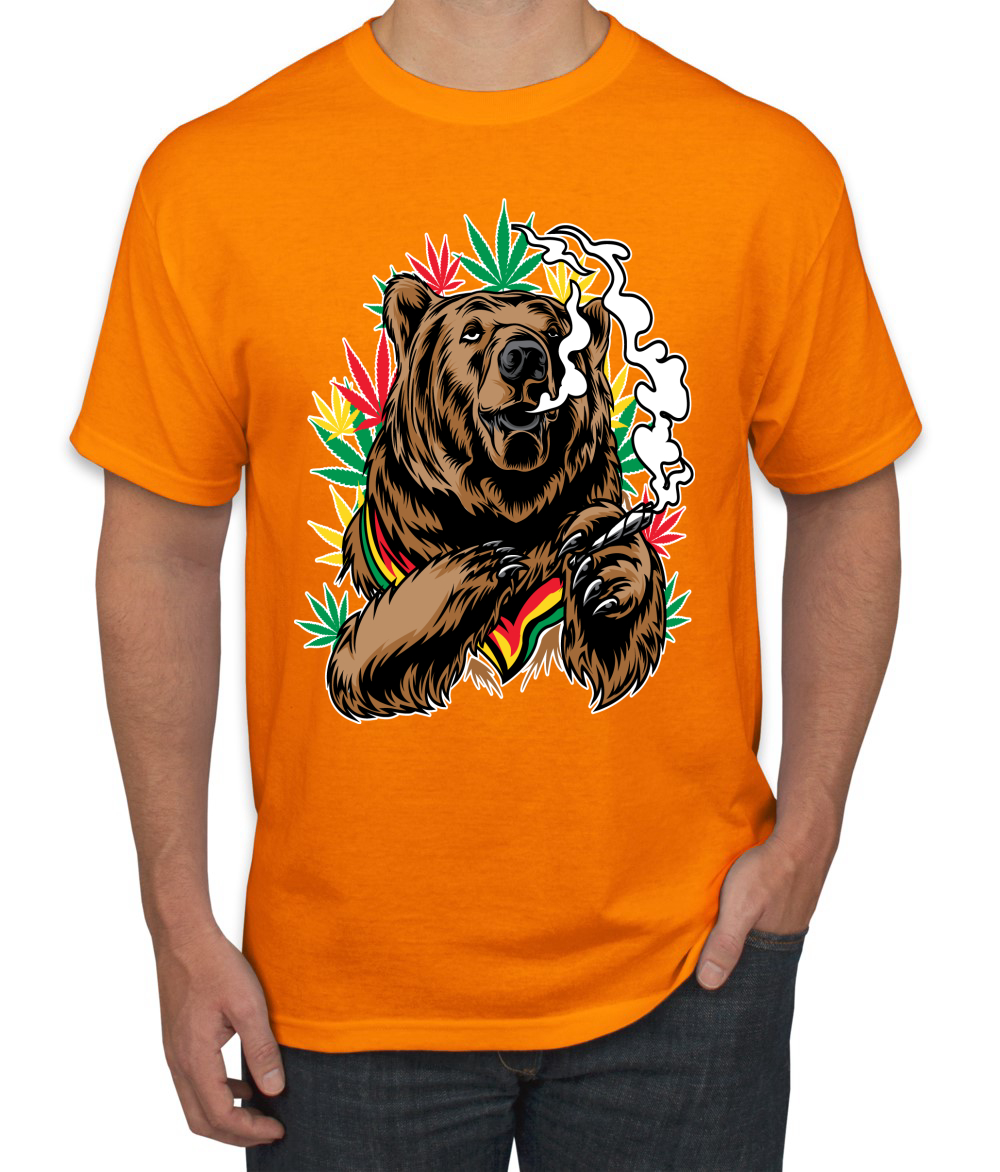 Camiseta gráfica para hombre Bear Rasta colores fumar marihuana hierba - Imagen 18 de 26