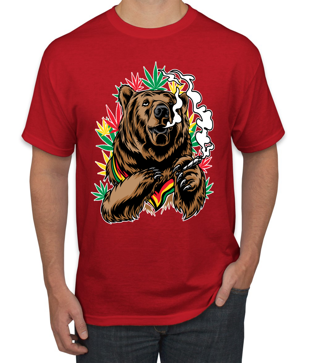 Camiseta gráfica para hombre Bear Rasta colores fumar marihuana hierba - Imagen 20 de 26