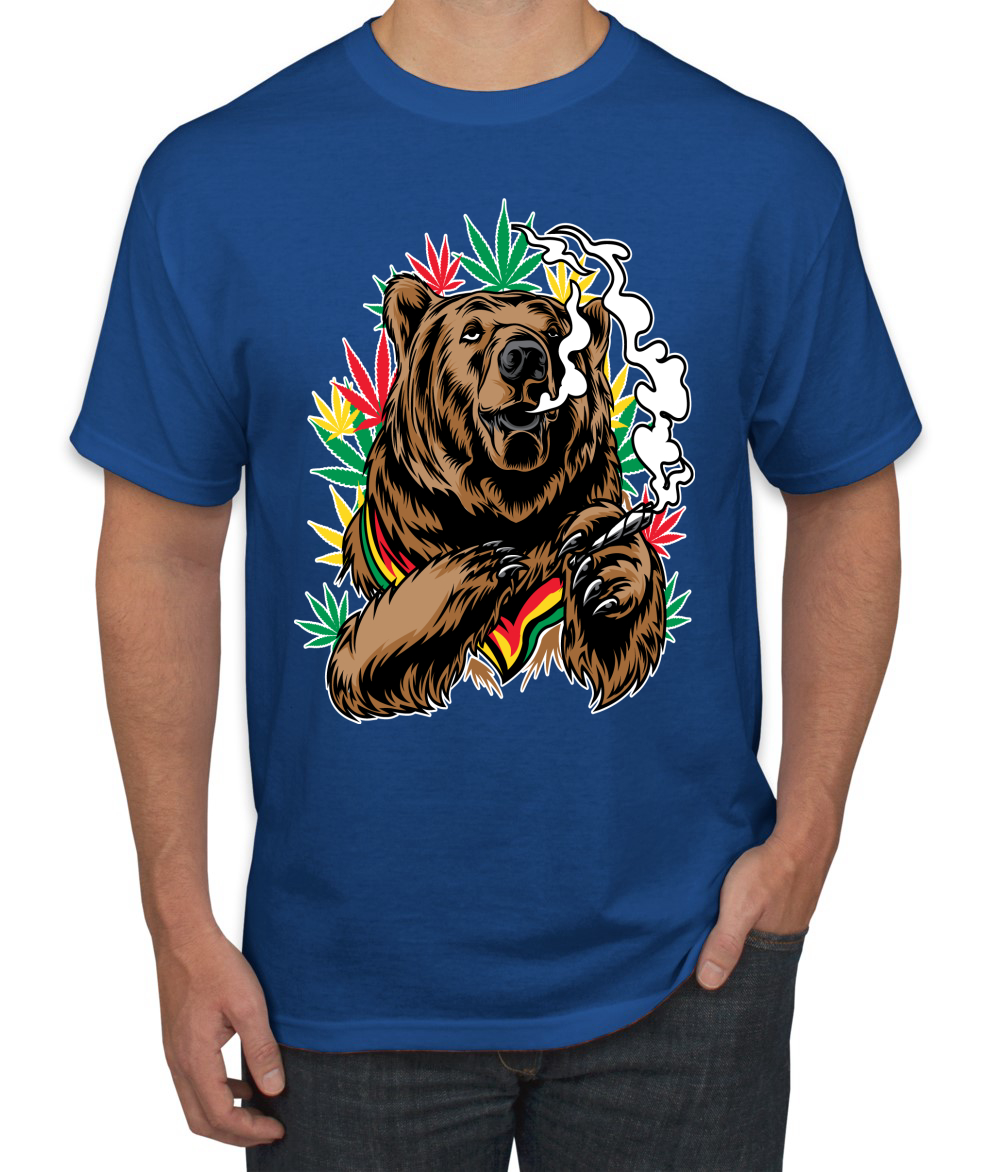 Camiseta gráfica para hombre Bear Rasta colores fumar marihuana hierba - Imagen 21 de 26