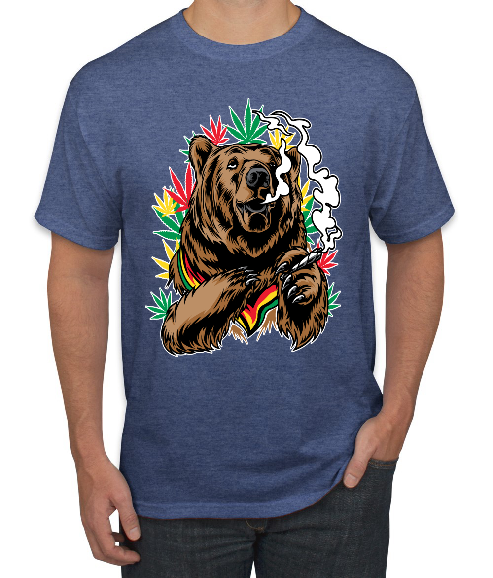 Camiseta gráfica para hombre Bear Rasta colores fumar marihuana hierba - Imagen 23 de 26