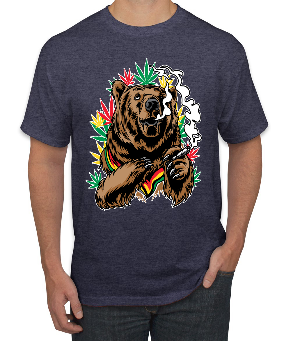 Camiseta gráfica para hombre Bear Rasta colores fumar marihuana hierba - Imagen 24 de 26