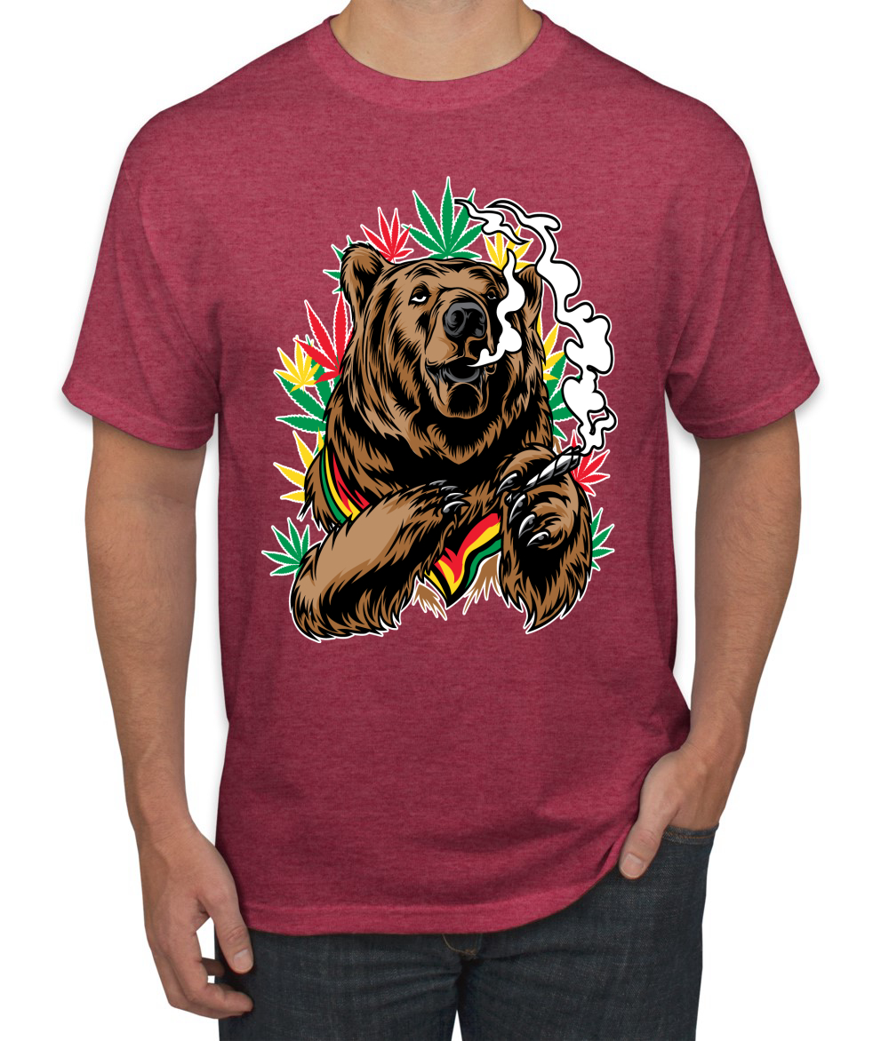 Camiseta gráfica para hombre Bear Rasta colores fumar marihuana hierba - Imagen 25 de 26