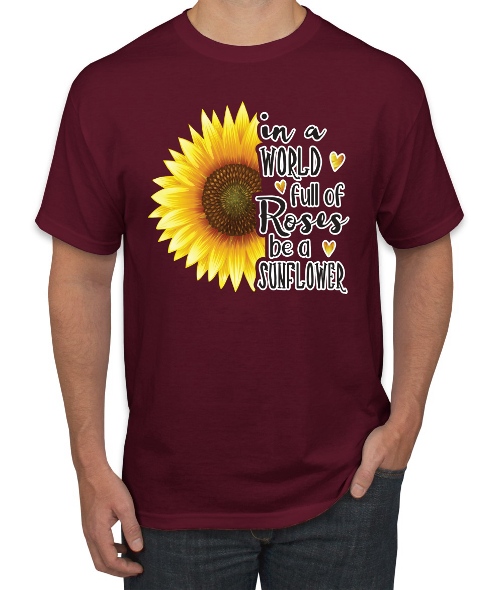 Camiseta gráfica para hombre In A World Full Of Roses Be A Sunflower cultura pop - Imagen 14 de 26