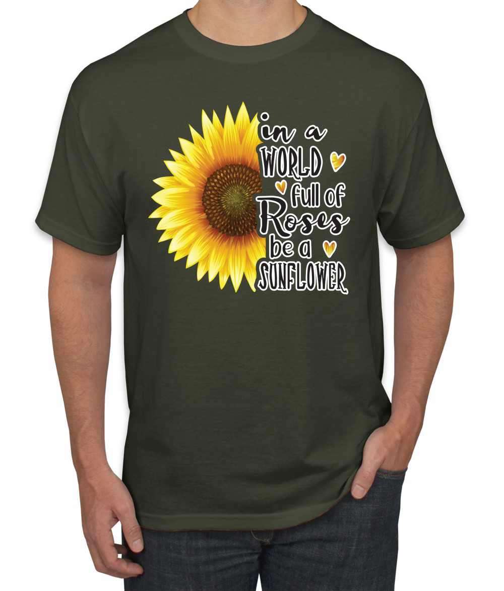Camiseta gráfica para hombre In A World Full Of Roses Be A Sunflower cultura pop - Imagen 15 de 26