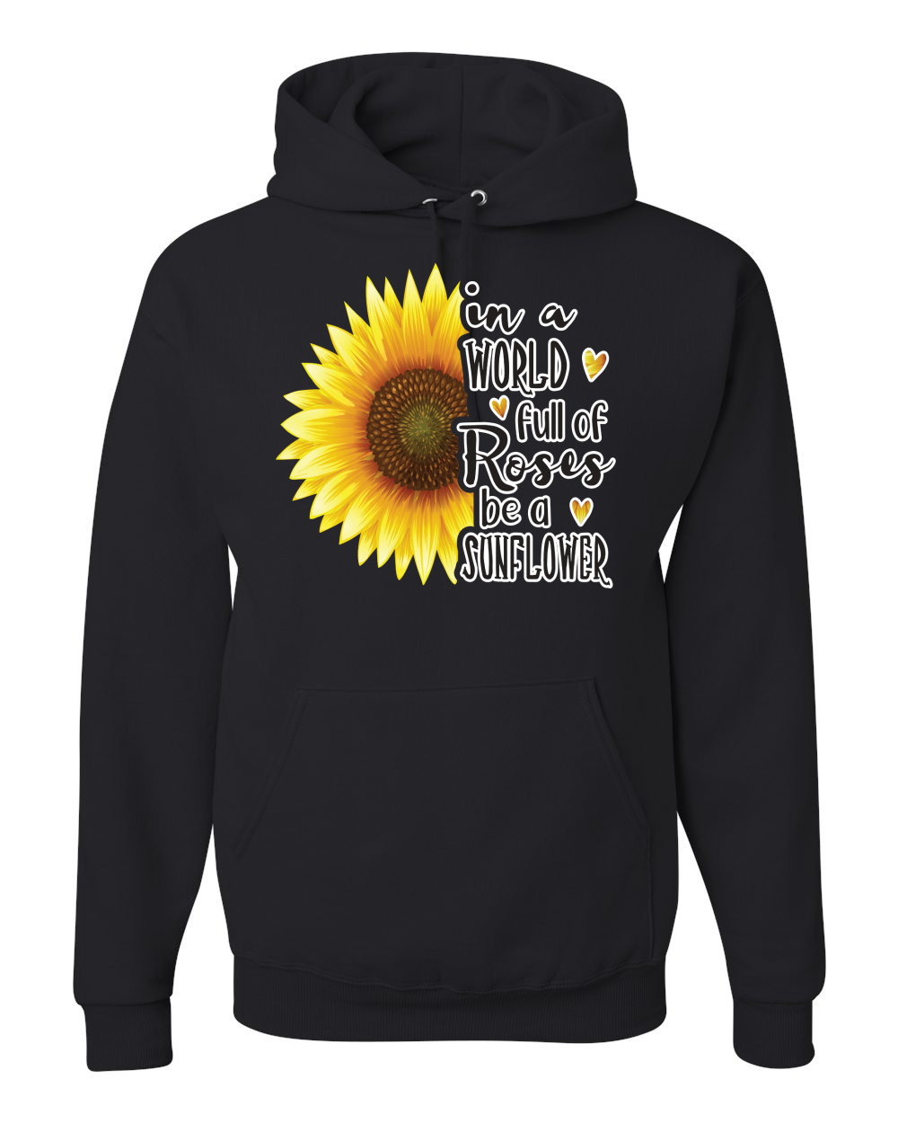 Black sunflower hoodie hotsell