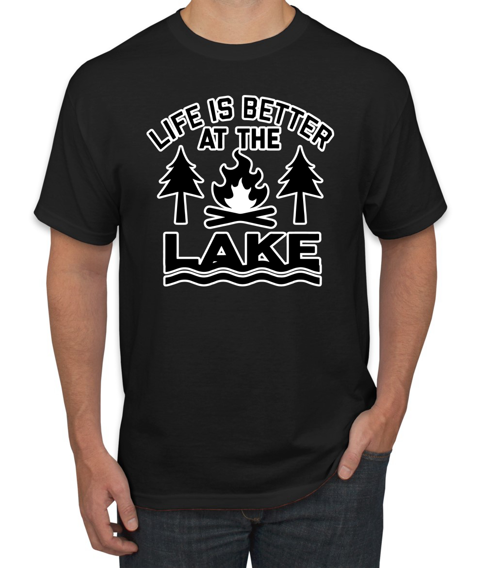 thumbnail 3  - Life is Better at the Lake Outdoors Inspirational Christian Men&#039;s T-Shirt