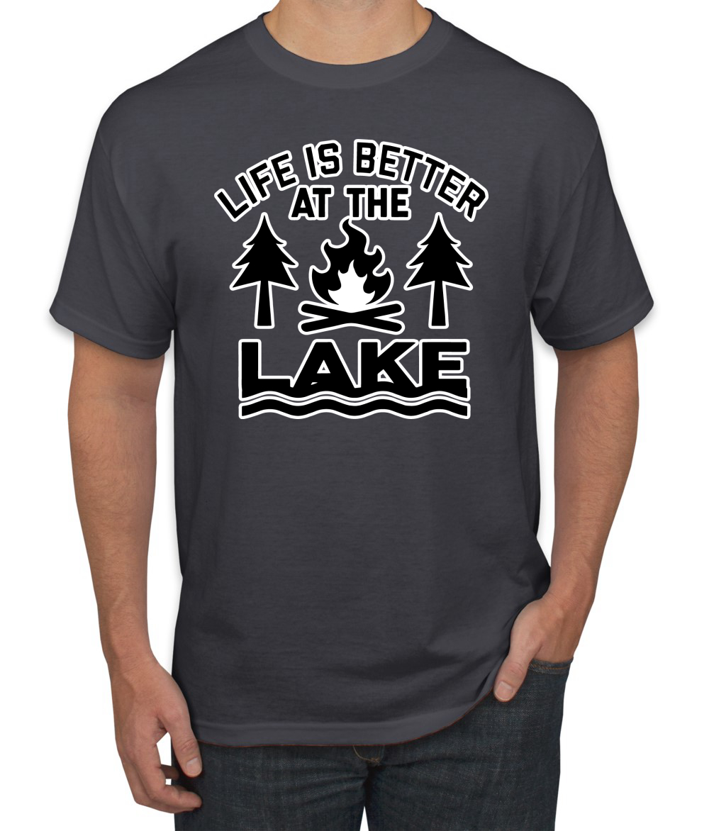 thumbnail 4  - Life is Better at the Lake Outdoors Inspirational Christian Men&#039;s T-Shirt