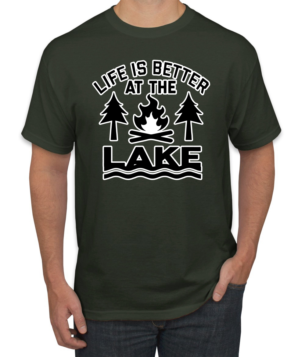 thumbnail 5  - Life is Better at the Lake Outdoors Inspirational Christian Men&#039;s T-Shirt