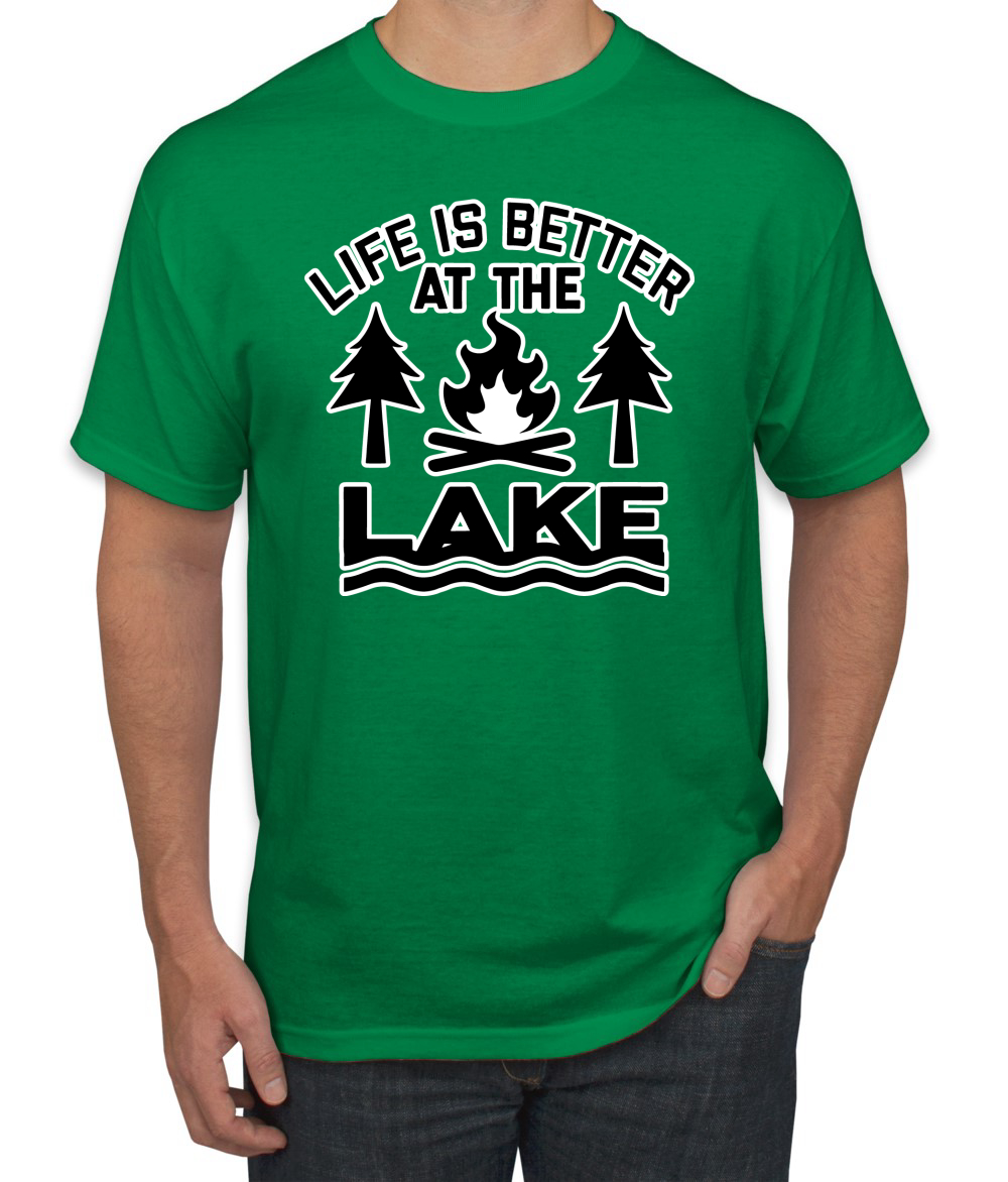 thumbnail 10  - Life is Better at the Lake Outdoors Inspirational Christian Men&#039;s T-Shirt