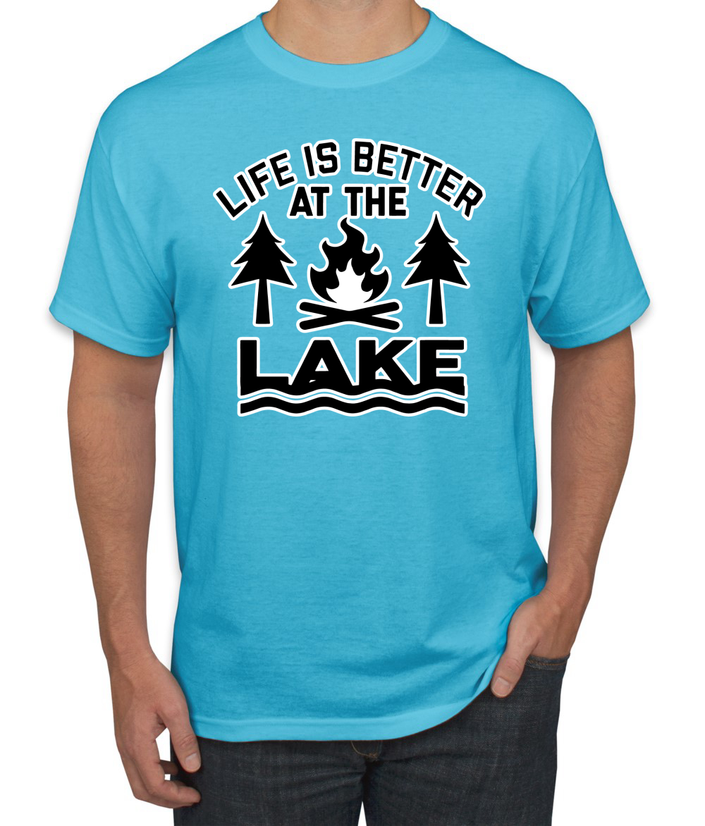 thumbnail 13  - Life is Better at the Lake Outdoors Inspirational Christian Men&#039;s T-Shirt