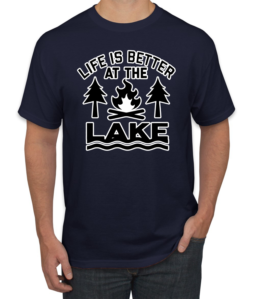 thumbnail 16  - Life is Better at the Lake Outdoors Inspirational Christian Men&#039;s T-Shirt