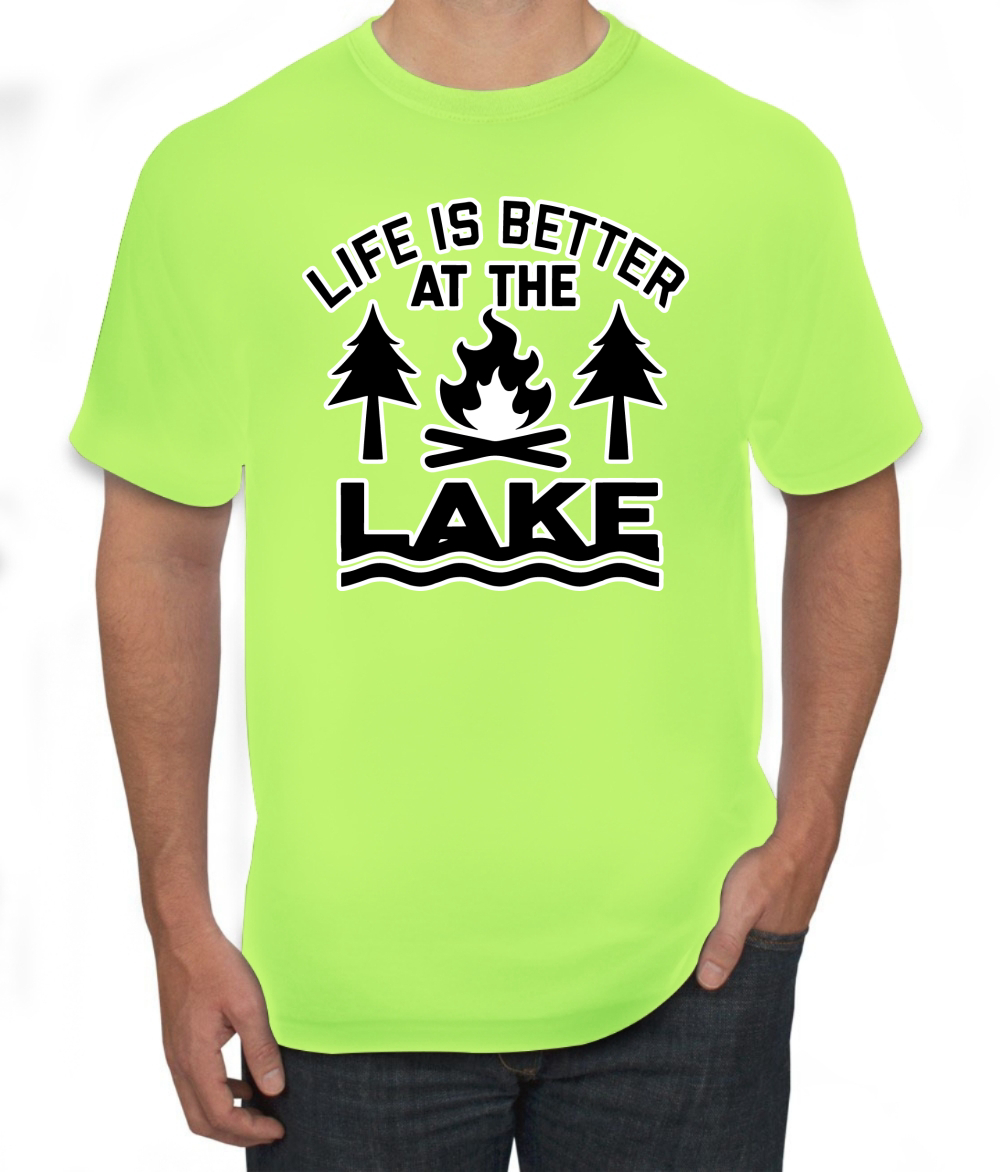 thumbnail 22  - Life is Better at the Lake Outdoors Inspirational Christian Men&#039;s T-Shirt