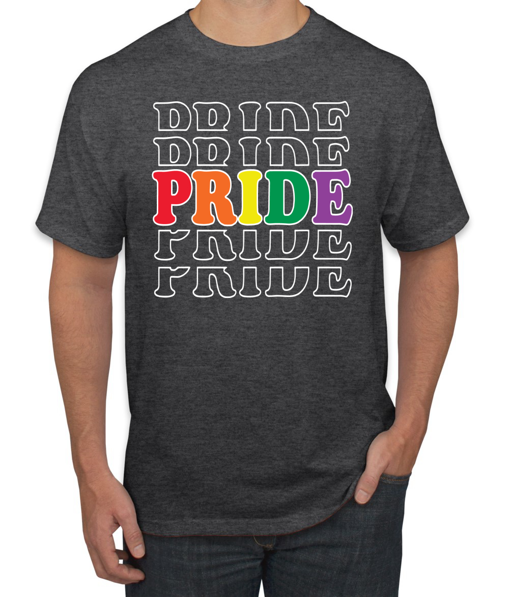 Camiseta gráfica Rainbow LGBTQ Orgullo Gay repetido LGBT Orgullo para hombres - Imagen 8 de 26